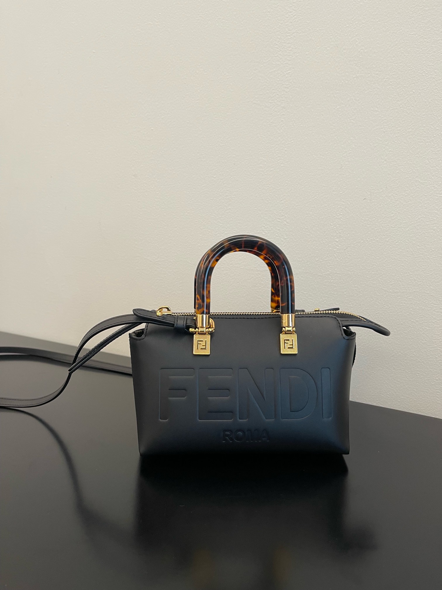 Fendi Mini By The Way Bag in Black leather
