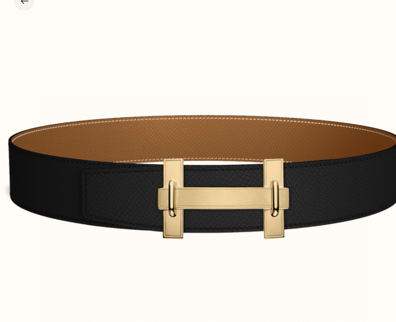 Hermes H jumping Reversible Leather Belt 3.8cm