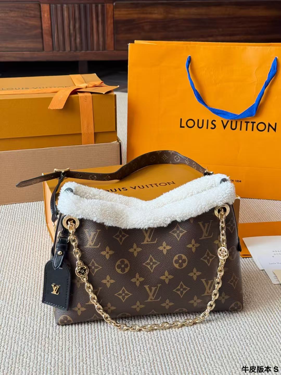Louis Vuitton LV Carryall Teddy Wool Bag