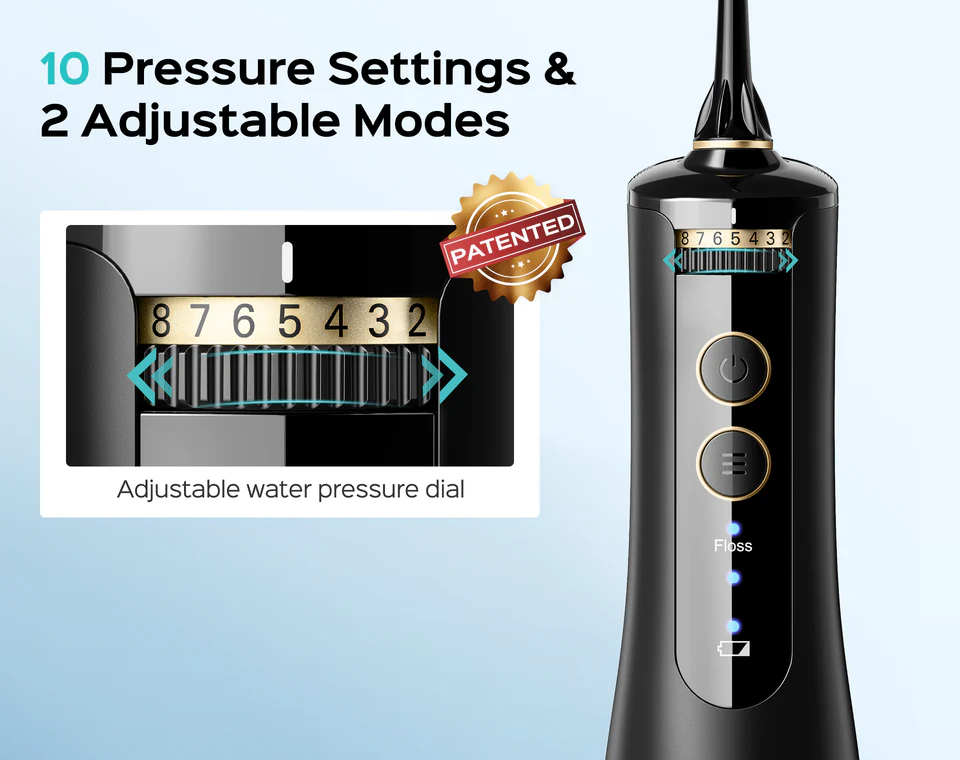 E40 (WFP14) 10-Level Dial Pressure Control Water Flosser