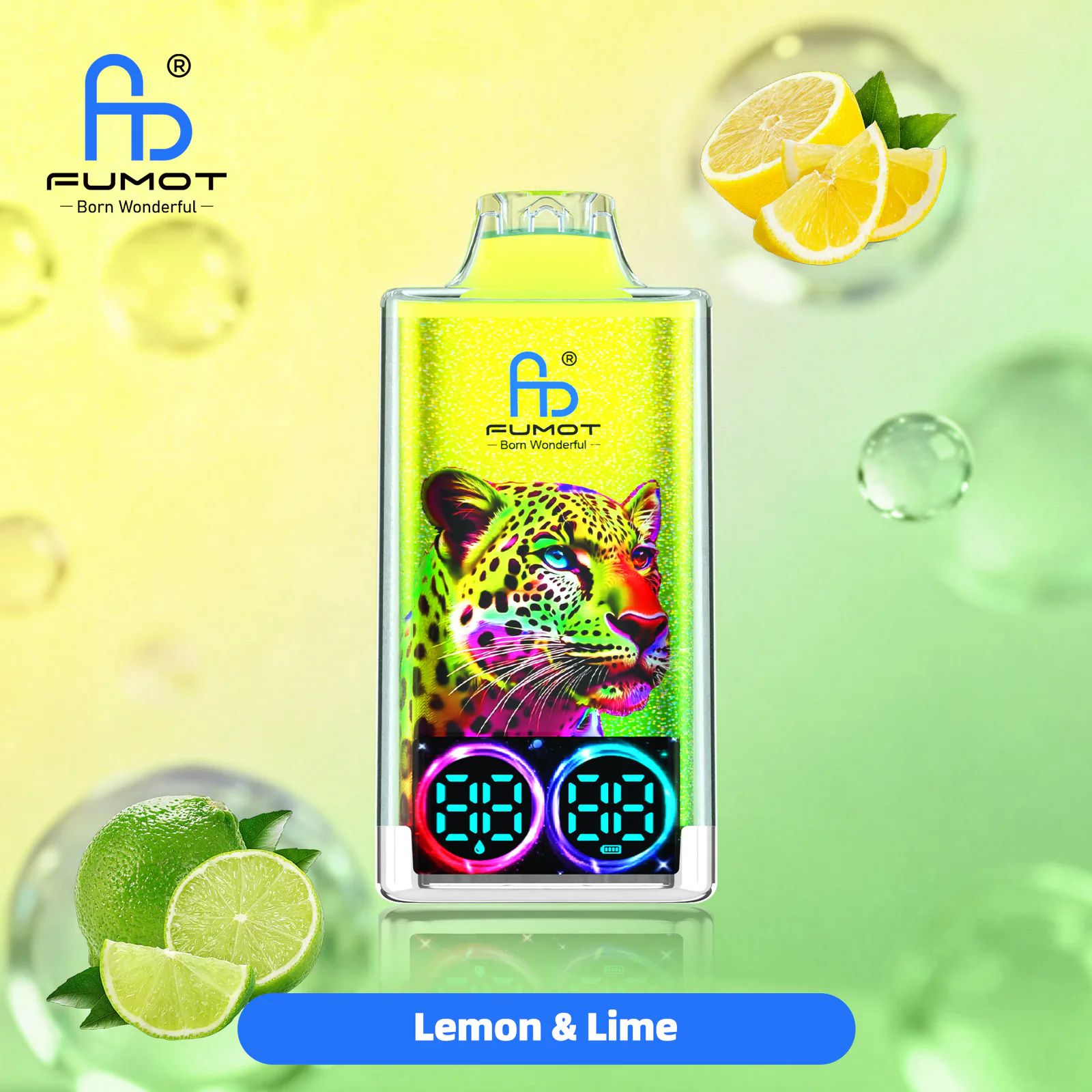 FUMOT Leopard 40K Disposable Vape – Lemon & Lime - Vaba Vape-Shop