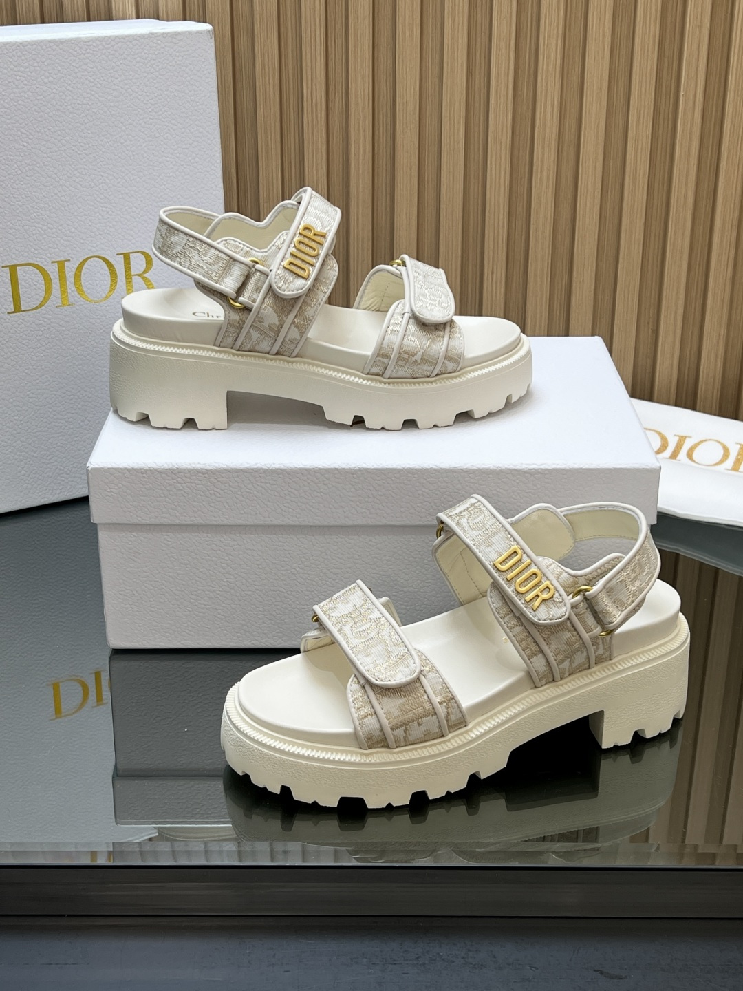 Dior Platform Oblique canvas Sandal