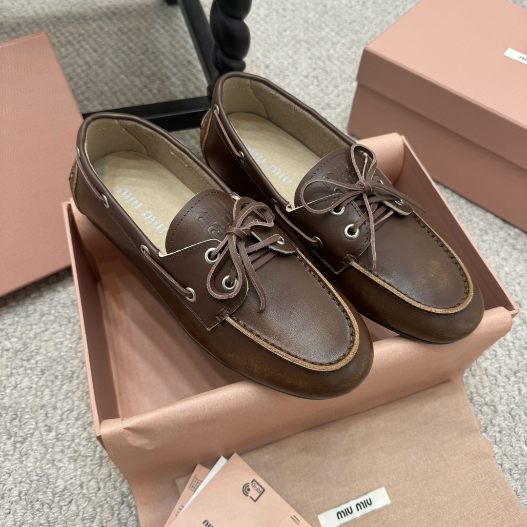 Miu Miu Leather Loafers