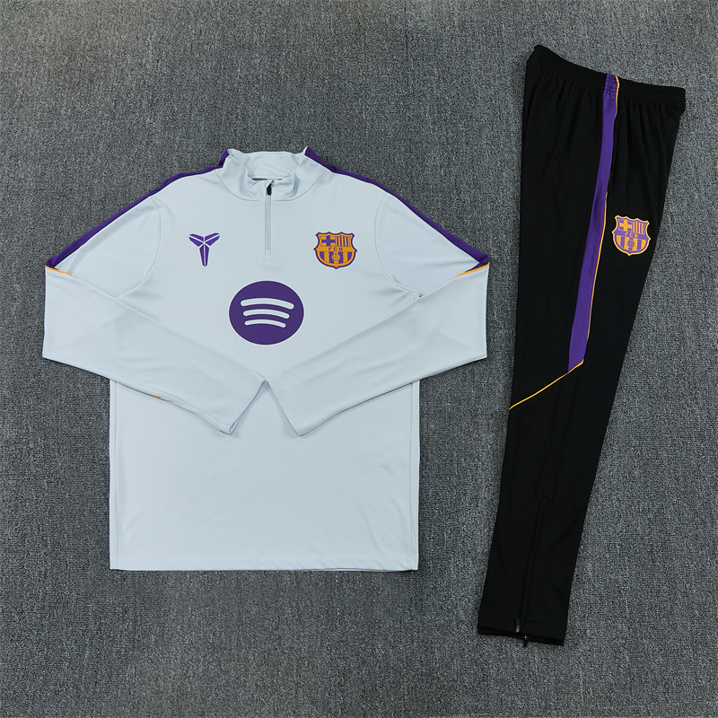 Adult/ Kids 2627 Barcelona half zipper Training suit
