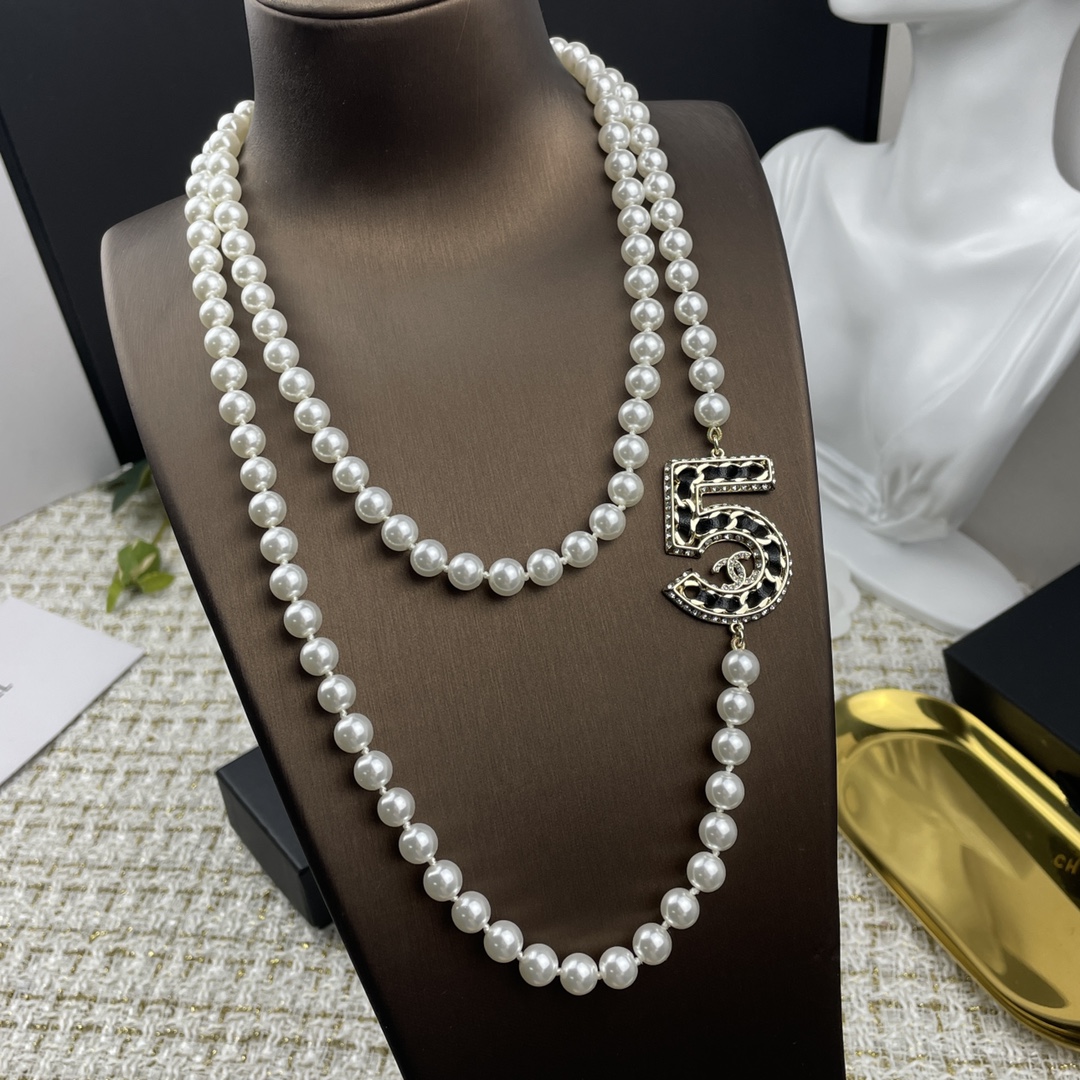Chanel Long Pearl Necklace