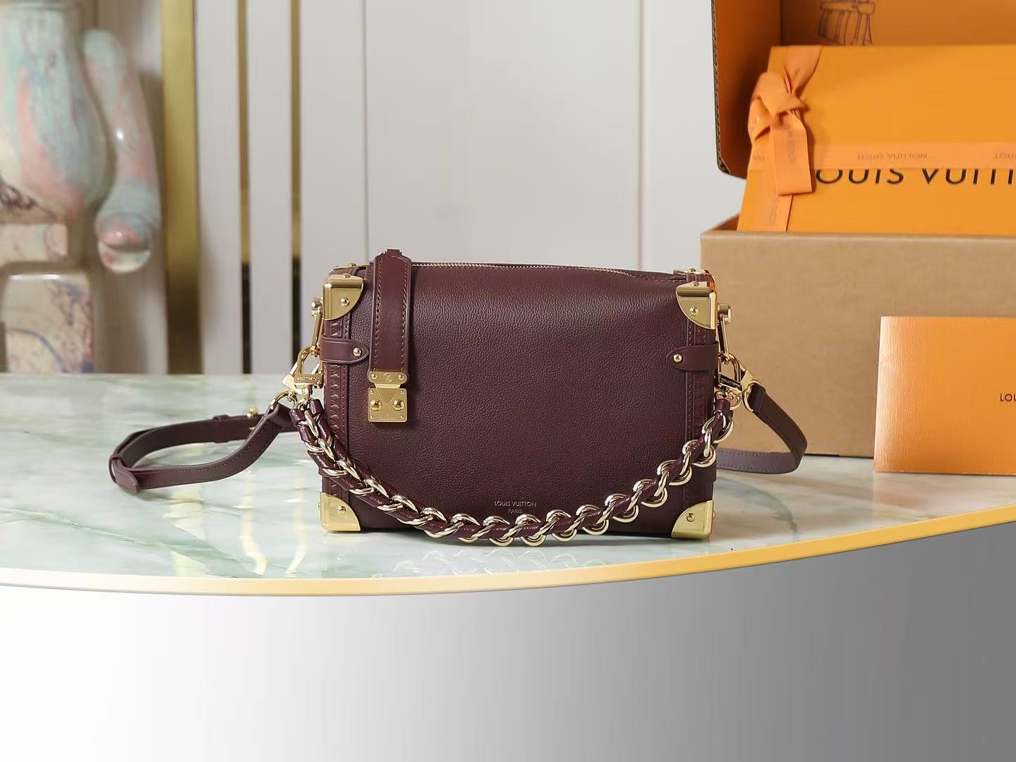 Louis Vuitton Burgundy Box Bag Handbag