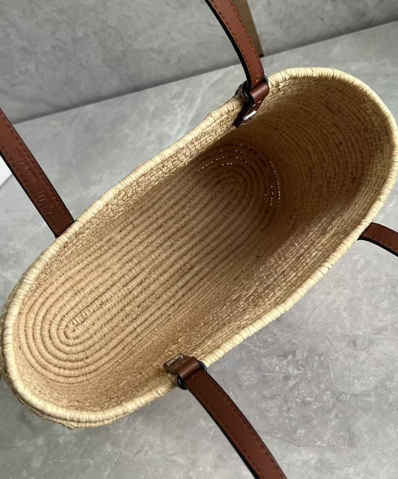 Loewe basket square woven handbag