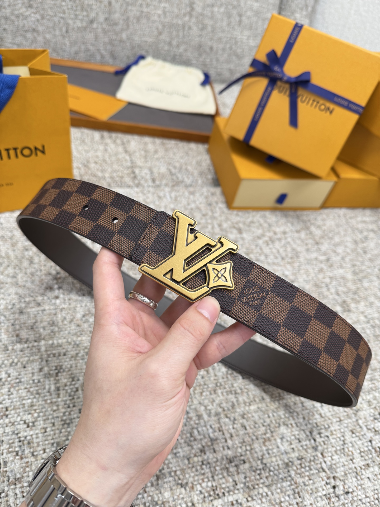 LV Flower Damoflage 40mm Reversible Belt