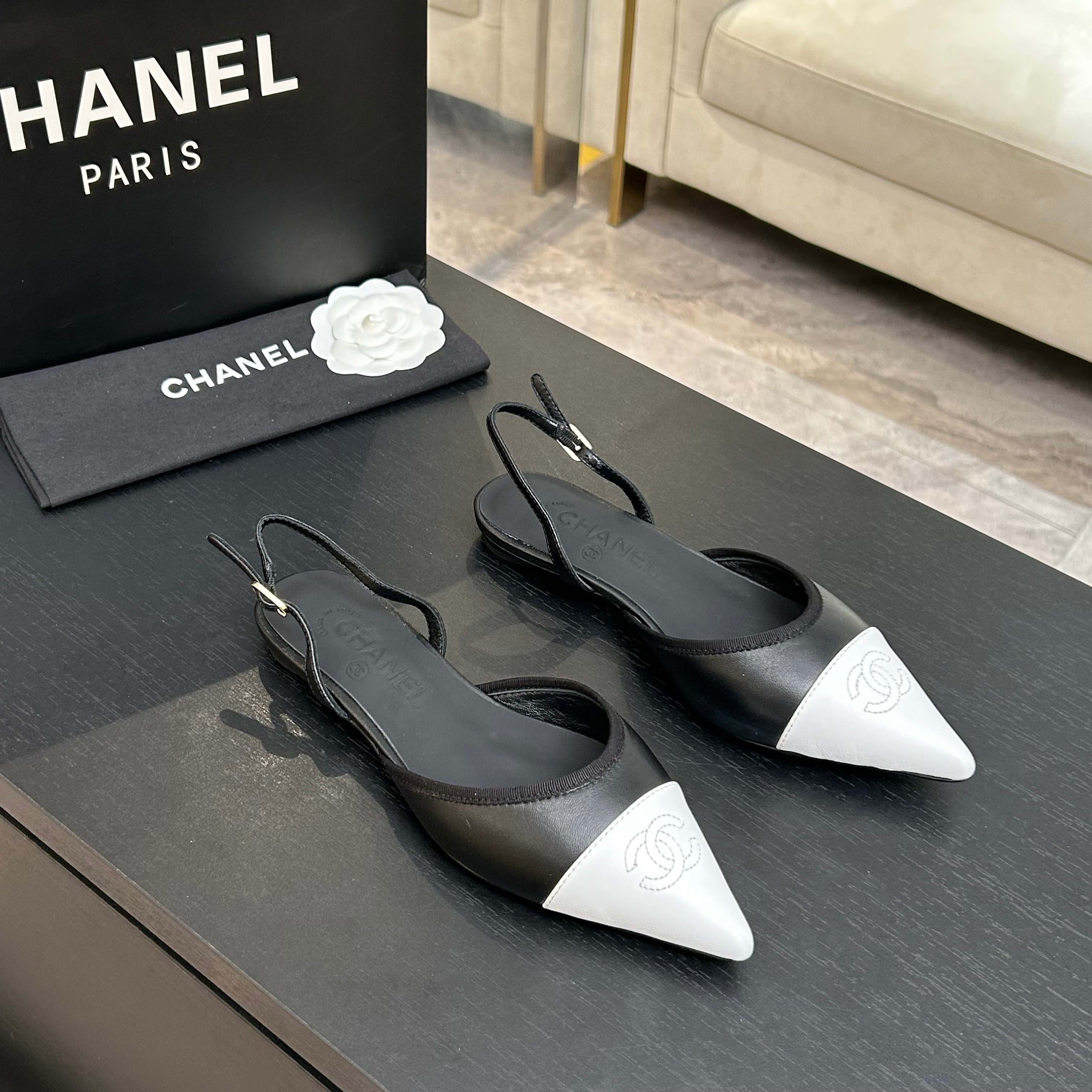 Chanel Leather Slingback