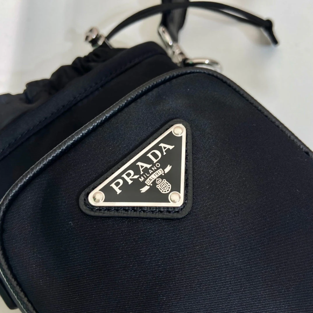 Prada PHONE BAG 18 IN BLACK RE-NYLON