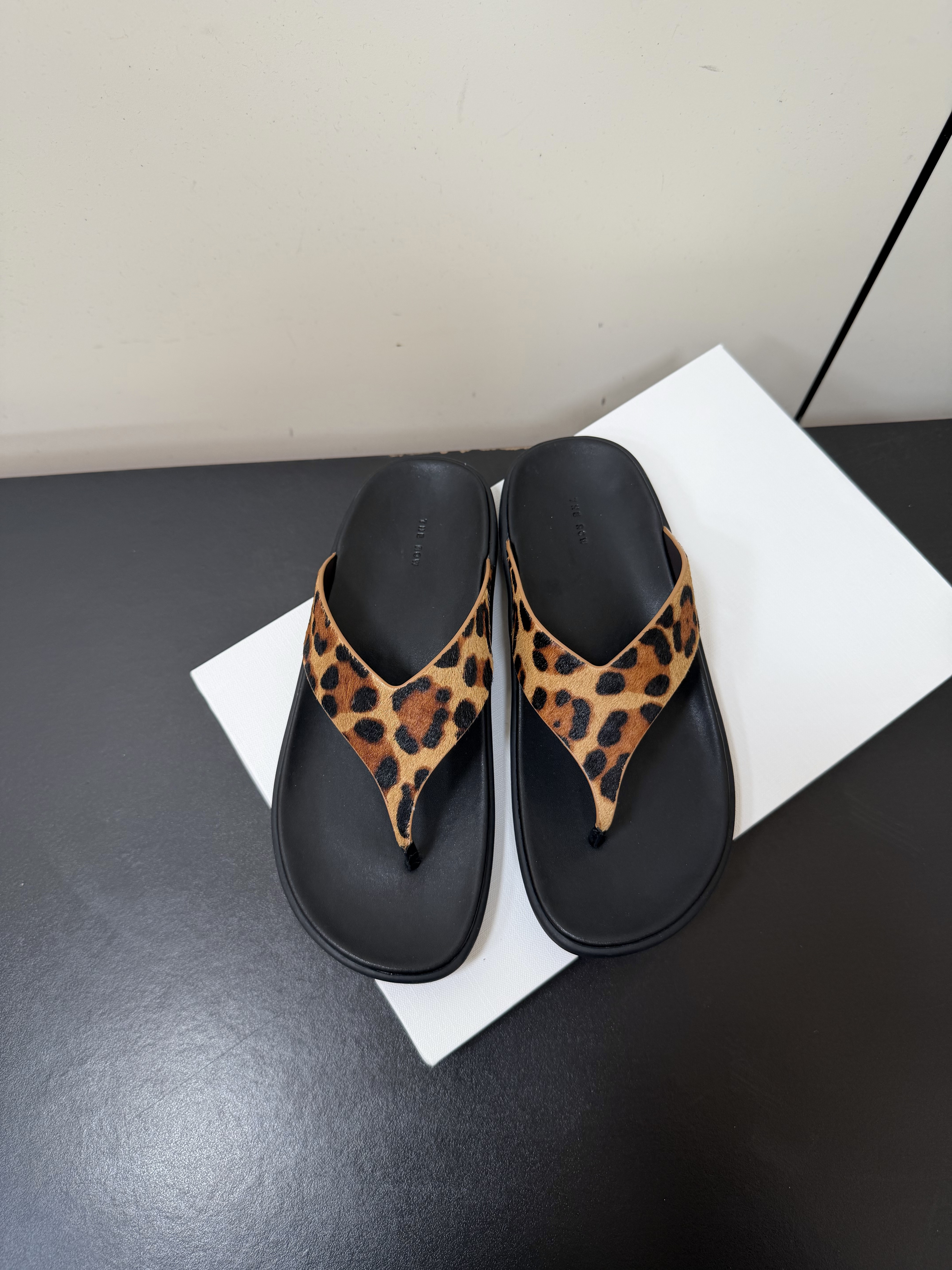 The Row Horse Hair Leather Beach Flip-Flop