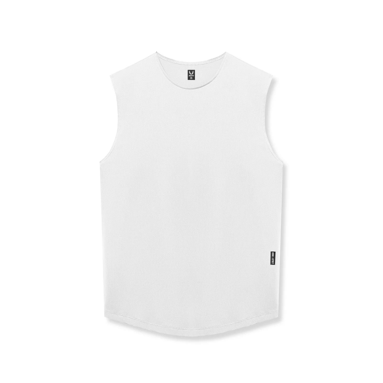 0757. AeroSilver Cutoff Tank - White
