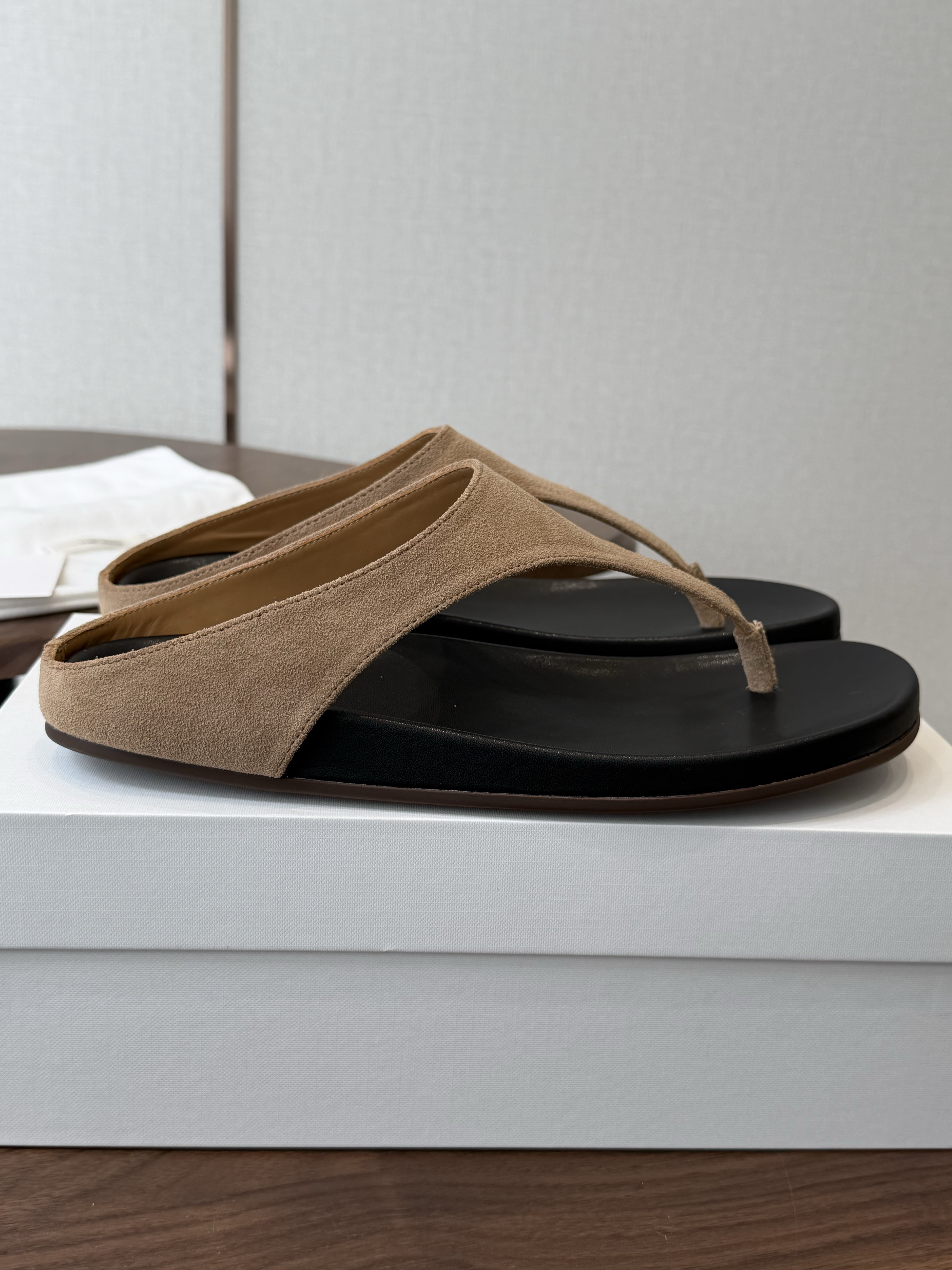 The Row Suede Beach Flip-Flop
