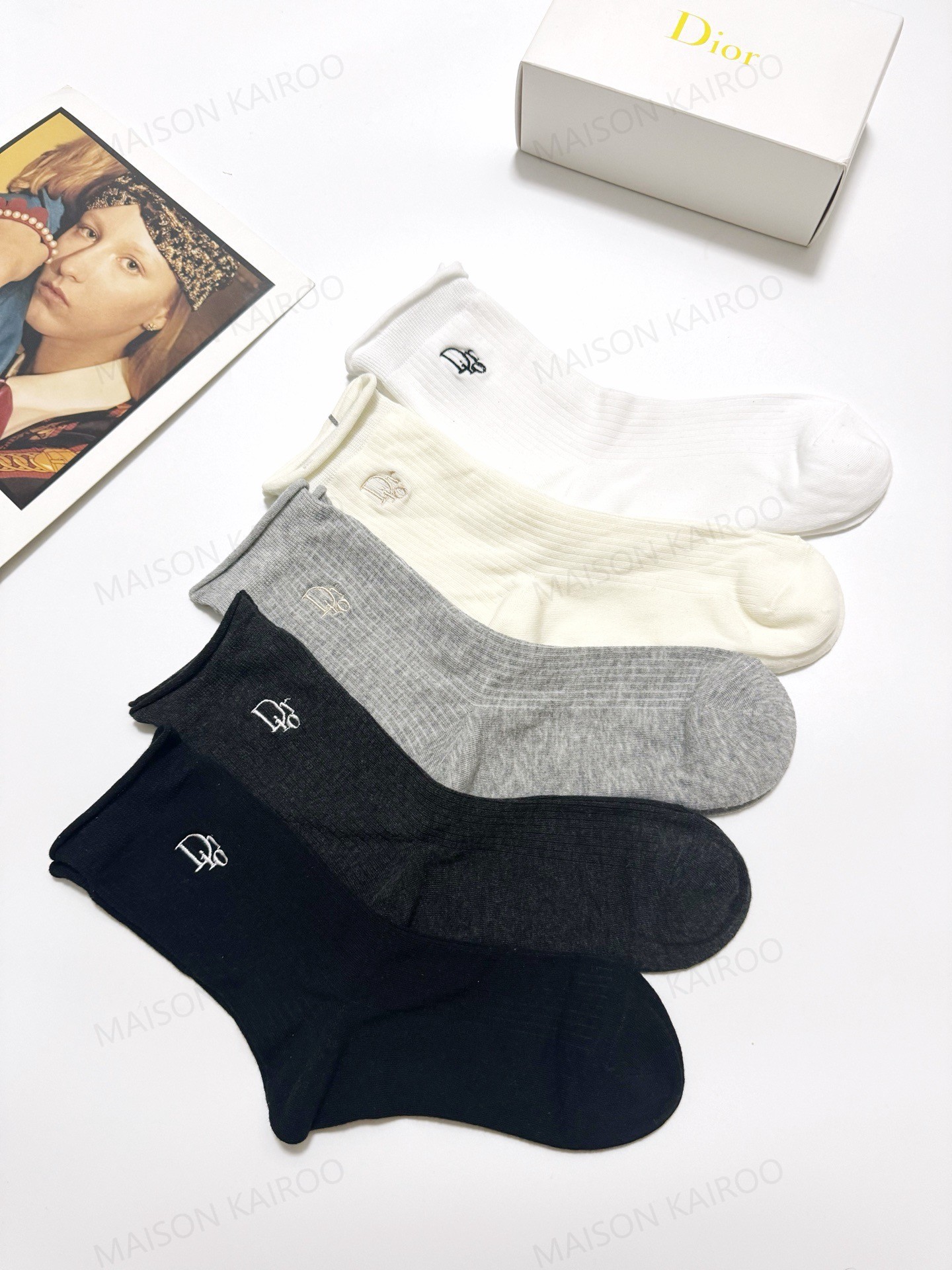 Dior Socks 5-Pack - KAIROO