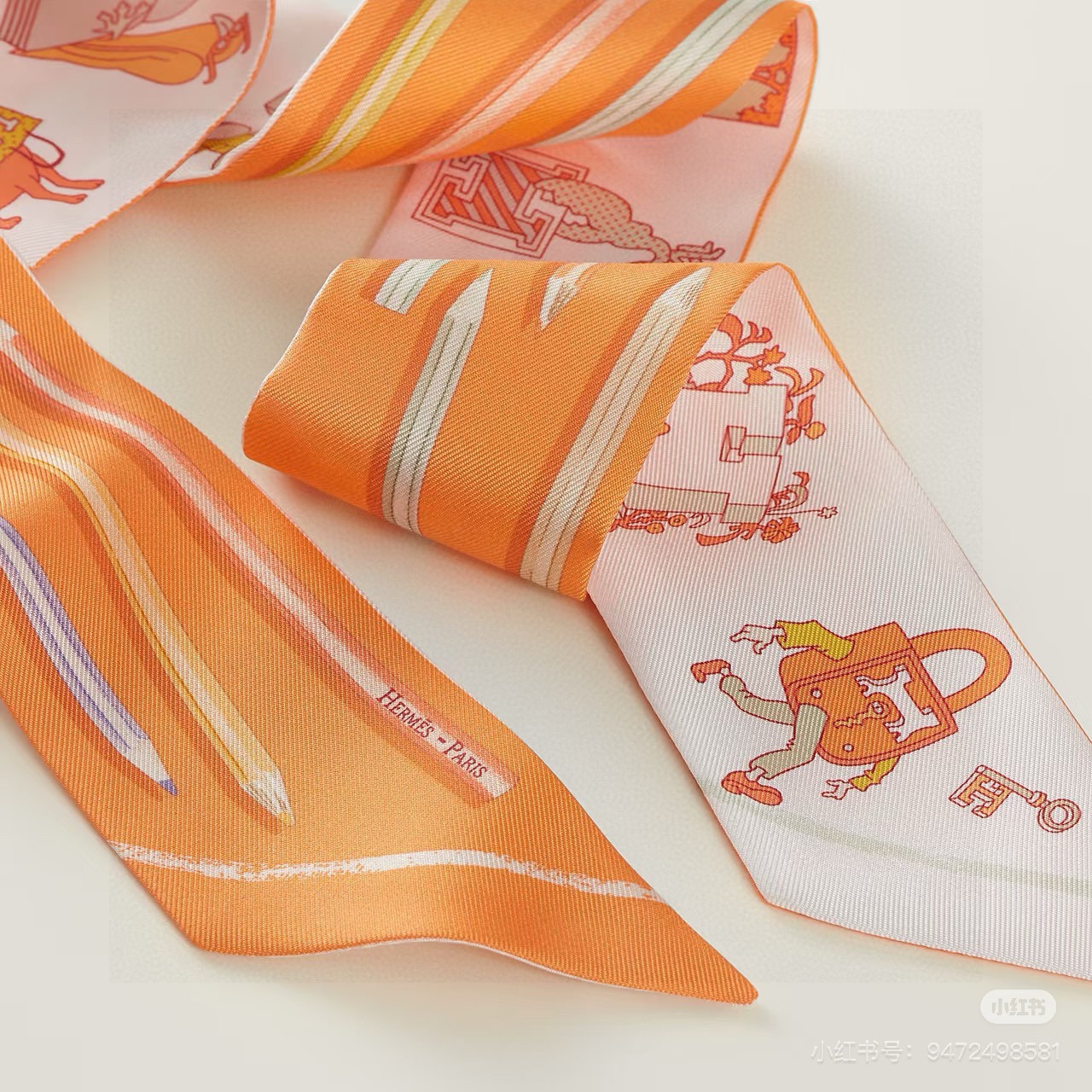 Hermes Silk Twilly Bandeau