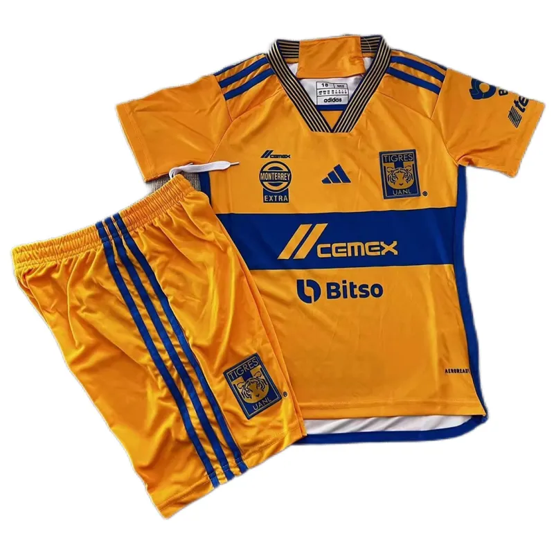 Kids Tigres UANL 2023/24 Home Jersey Kit