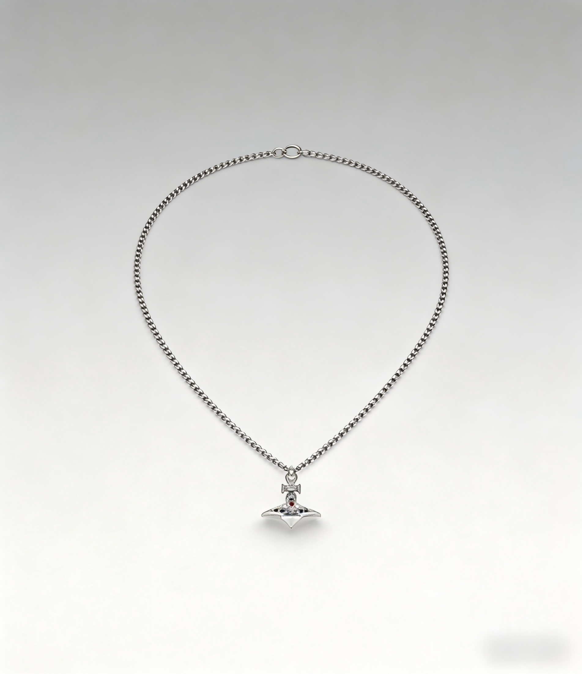 2026 New Vivienne Westwood Style Silver Mini Saturn Pendant Necklace - Dainty Multicolor Crystal Celestial Jewelry for Women