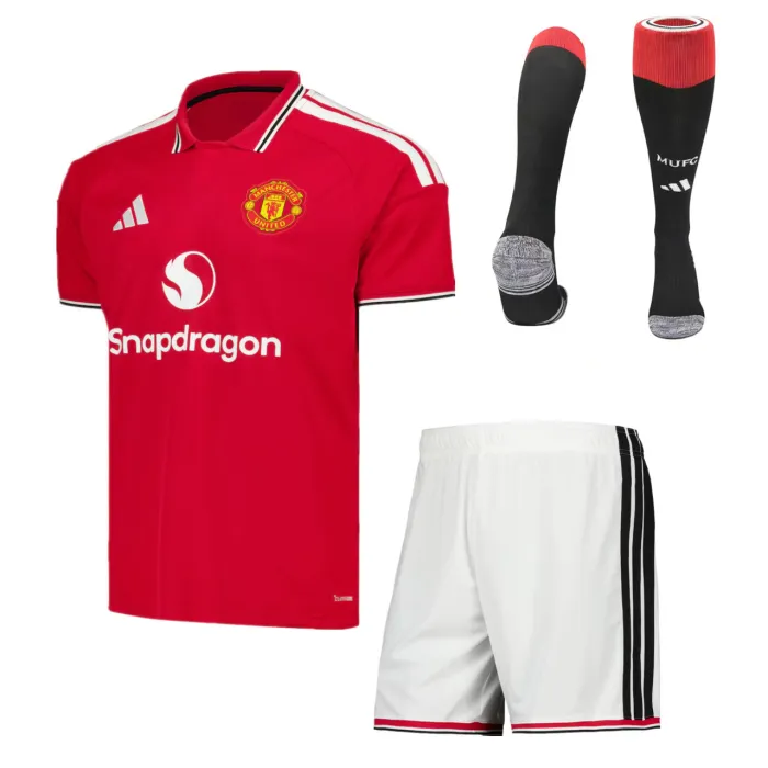 Kids Manchester United Home Jersey Suit & Socks 26/27