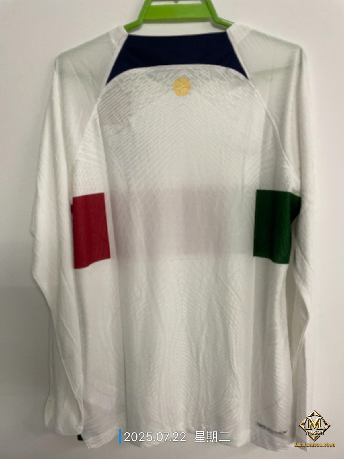 Player 2022 Portugal World Cup Qualifiers Away Long Sleeve Jersey S-2XL