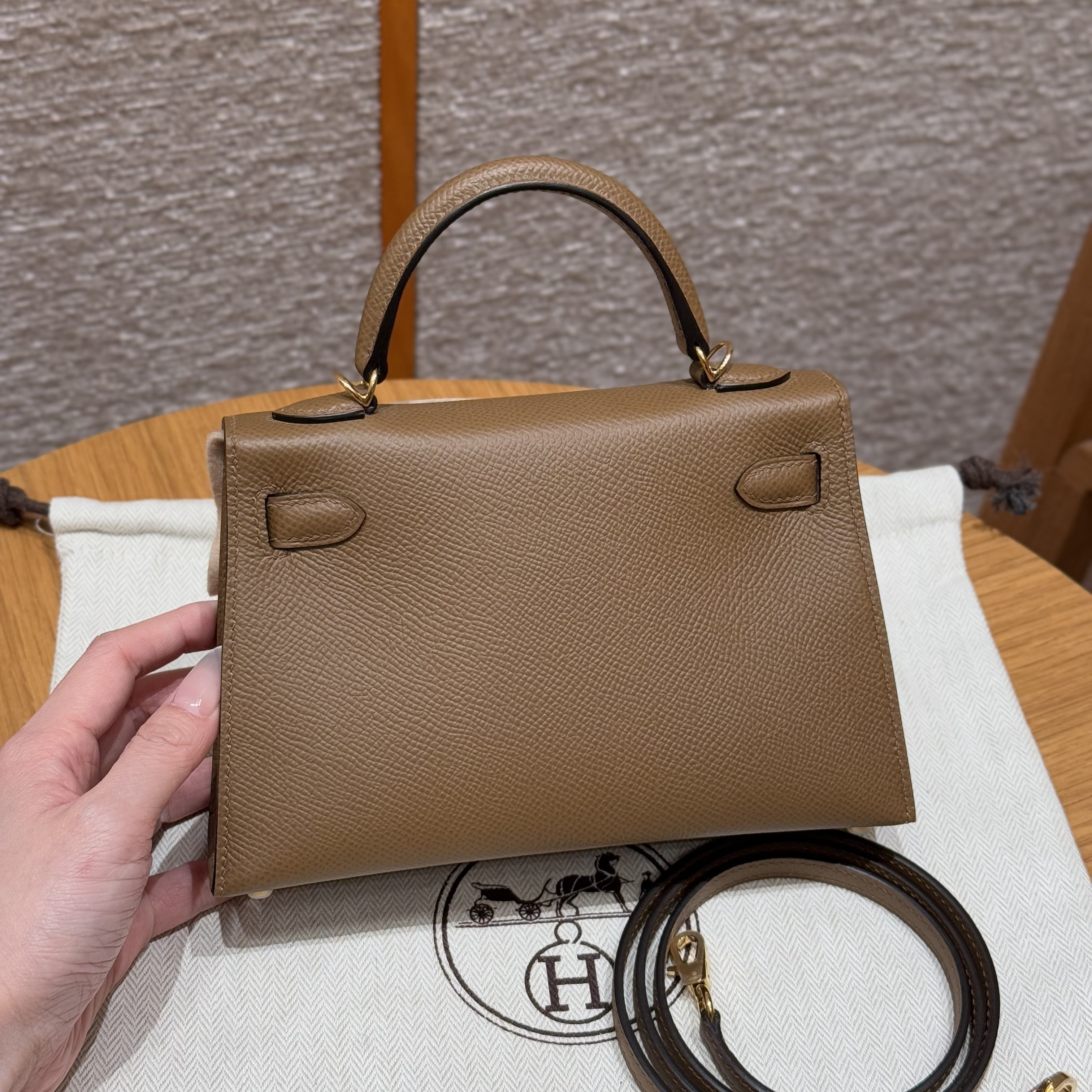 Hermes Alezan Epsom Mini Kelly 20 II