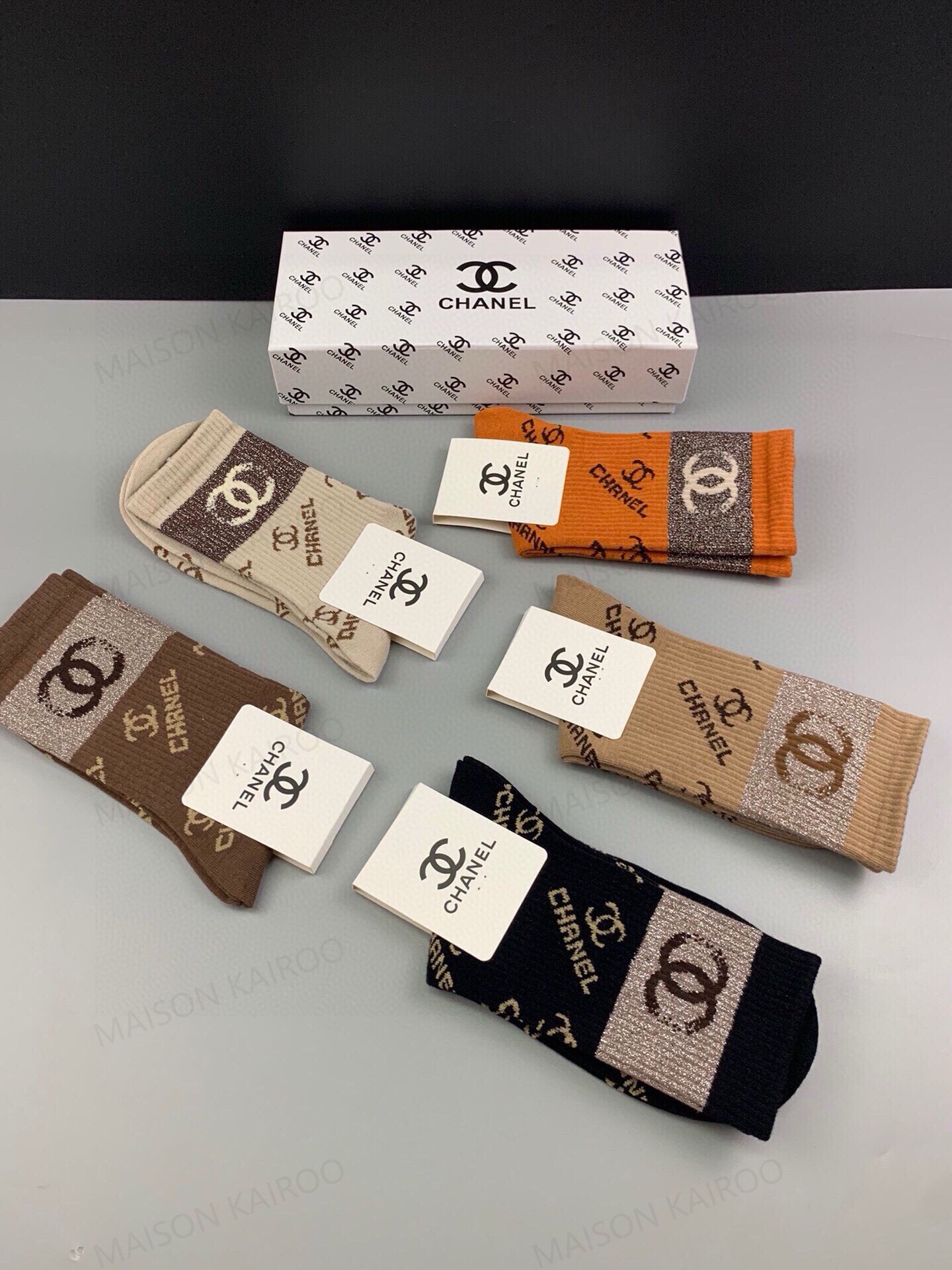 Chanel Socks 5-Pack - KAIROO