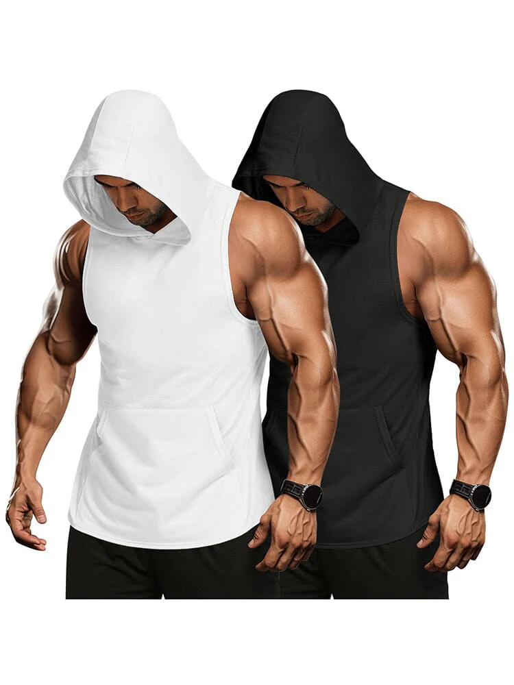 Workout 2 Packs Hooded Tank Tops (US Only)