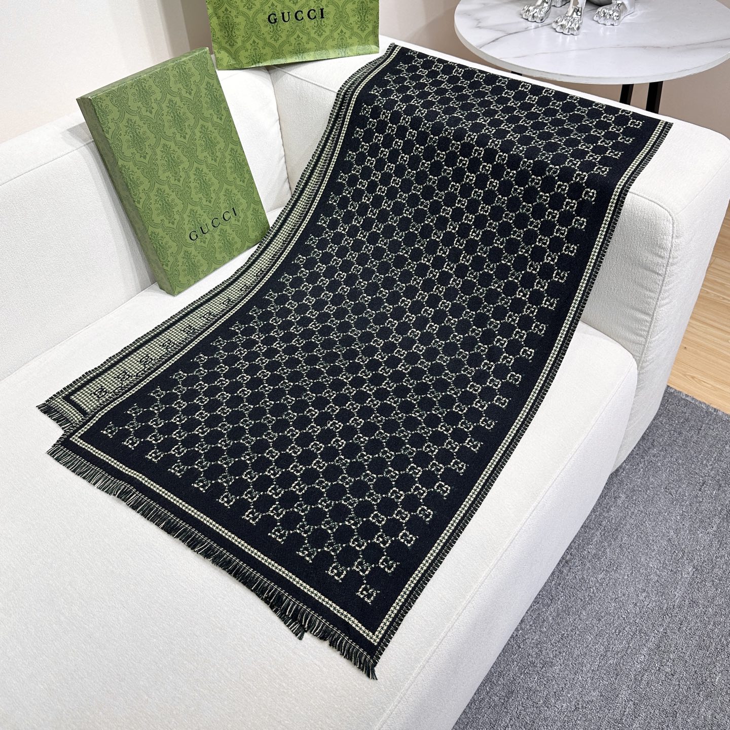 Gucci Classic GG wool and cashmere Scarf
