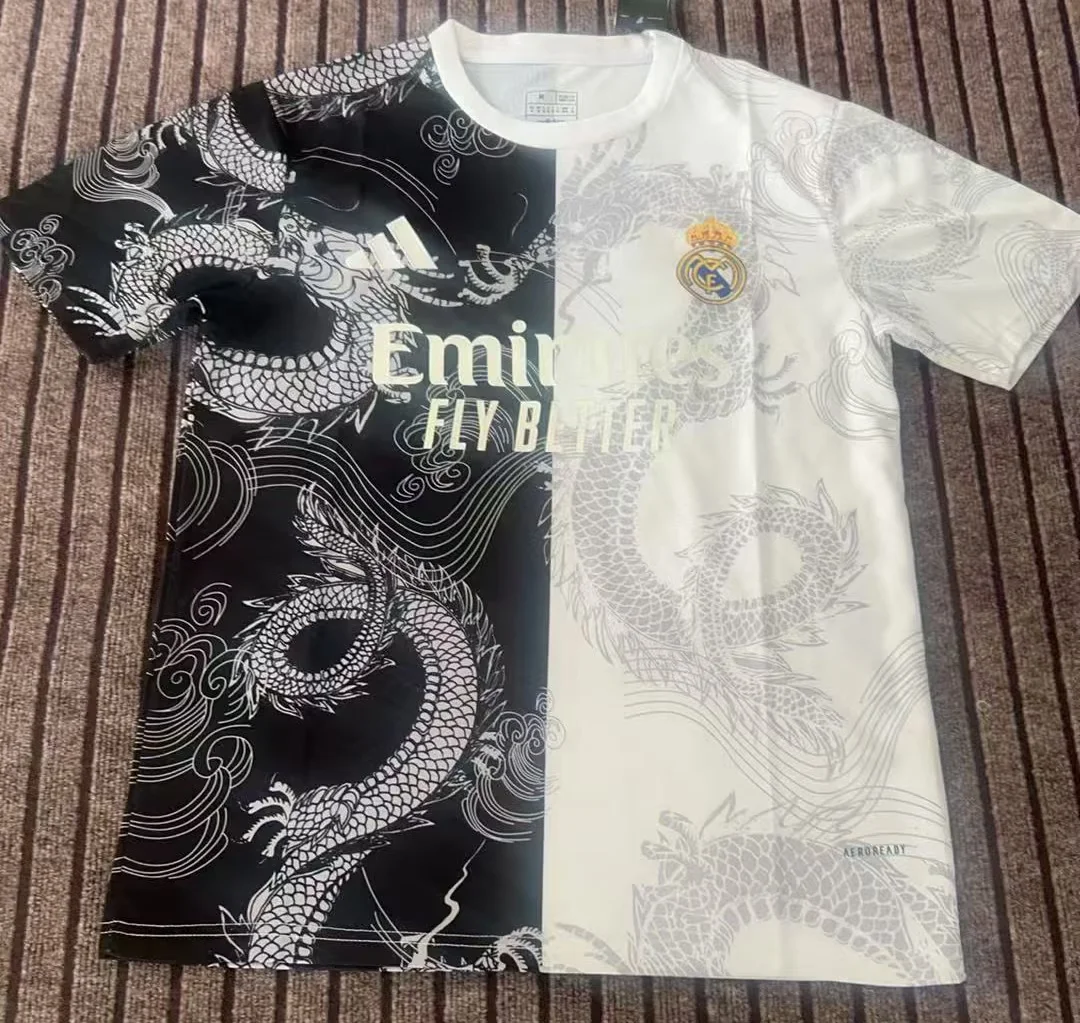 2026-27 Real Madrid Home White and Black fans Soccer jersey 1:1