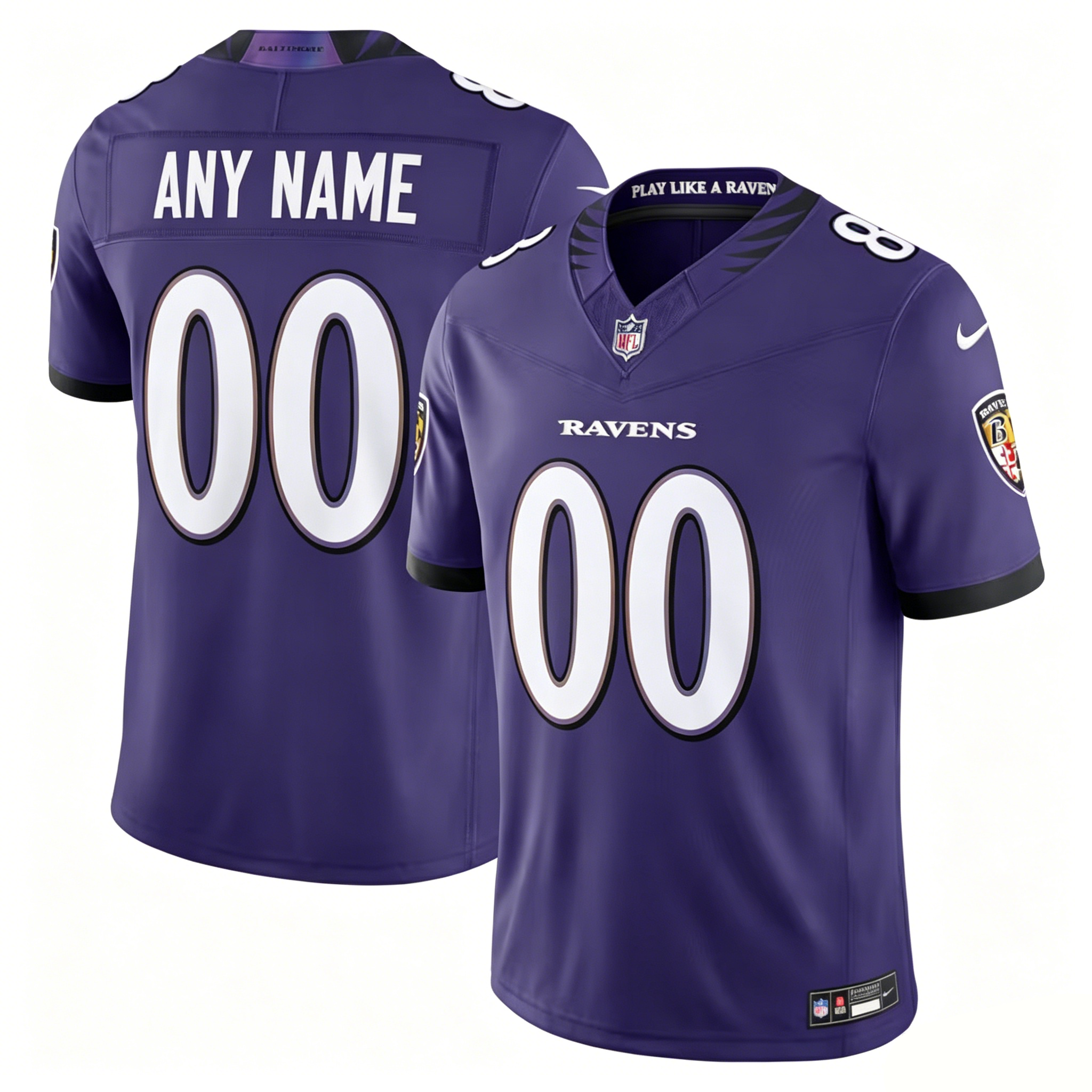 customized Baltimore Ravens Lamar Jackson Nike White Vapor F.U.S.E. Stitched Limited Jersey