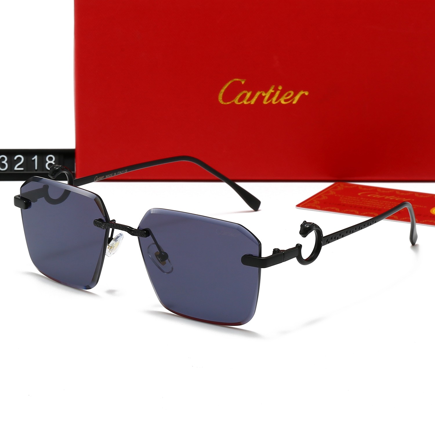 Cartier  Metal Rimless Geometric Sunglasses Top quality - KAIROO