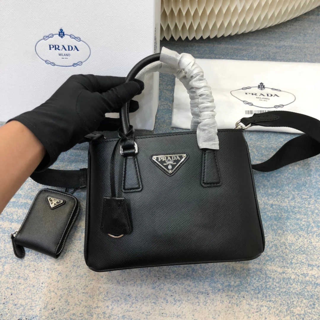 Prada MINI 23 BAG IN BLACK SAFFIANO LEATHER
