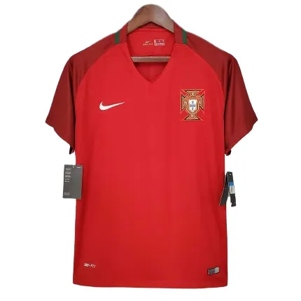 2016 Portugal Retro Jersey Home Euro Cup