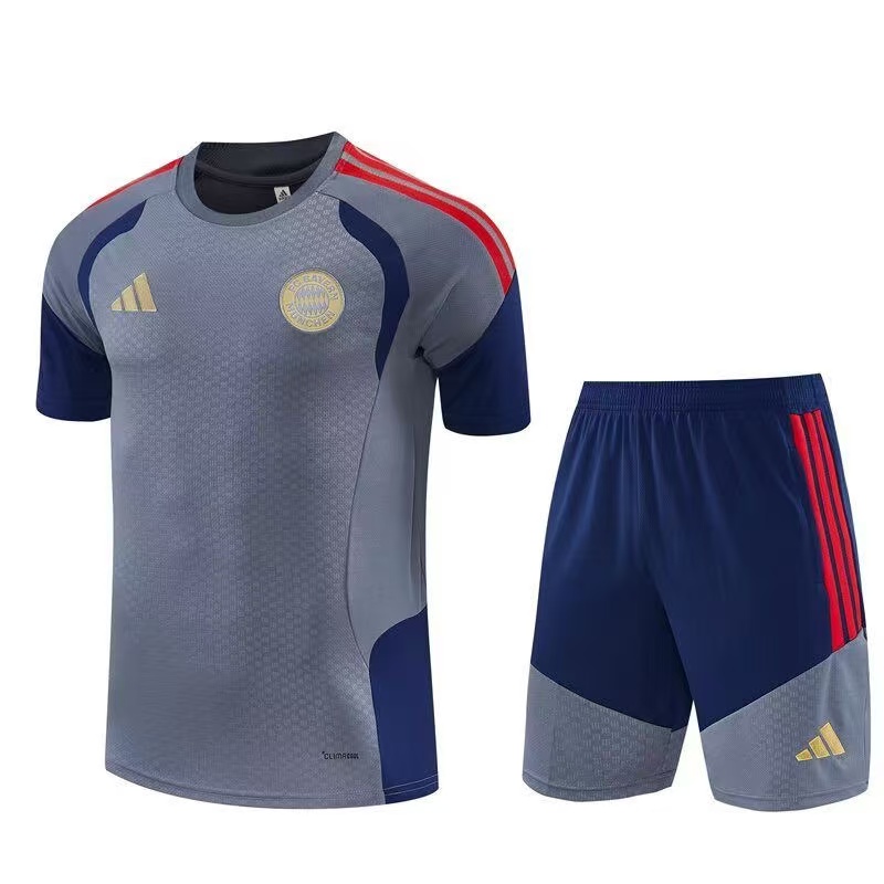 26-27 Bayern Munich short-sleeved jersey, sports training, soccer uniform set, custom design.