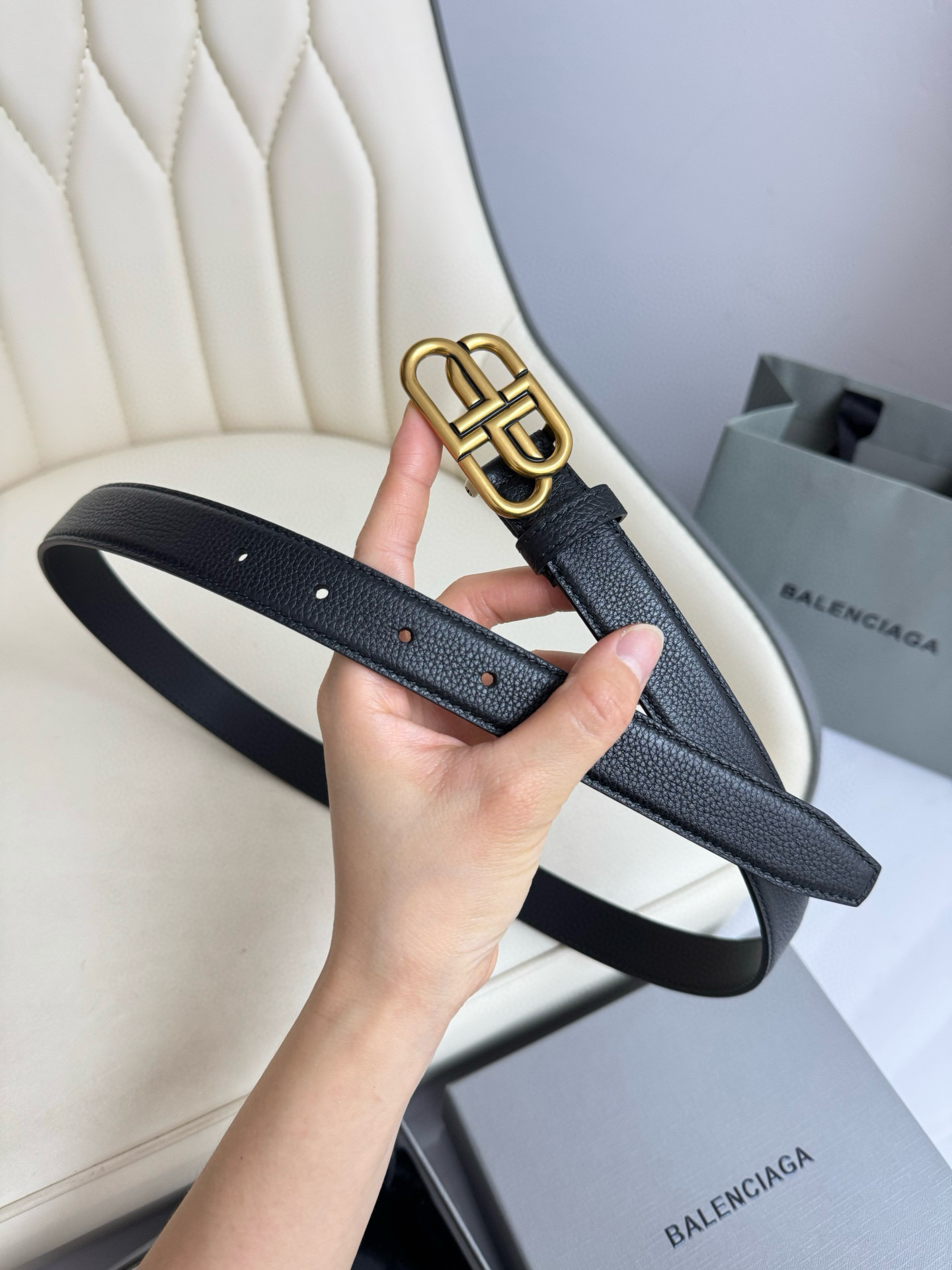 Balenciaga Leather Belt 2.5cm