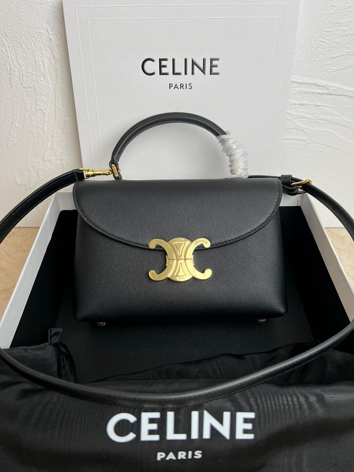 Celine Black Kelly handbag Bags
