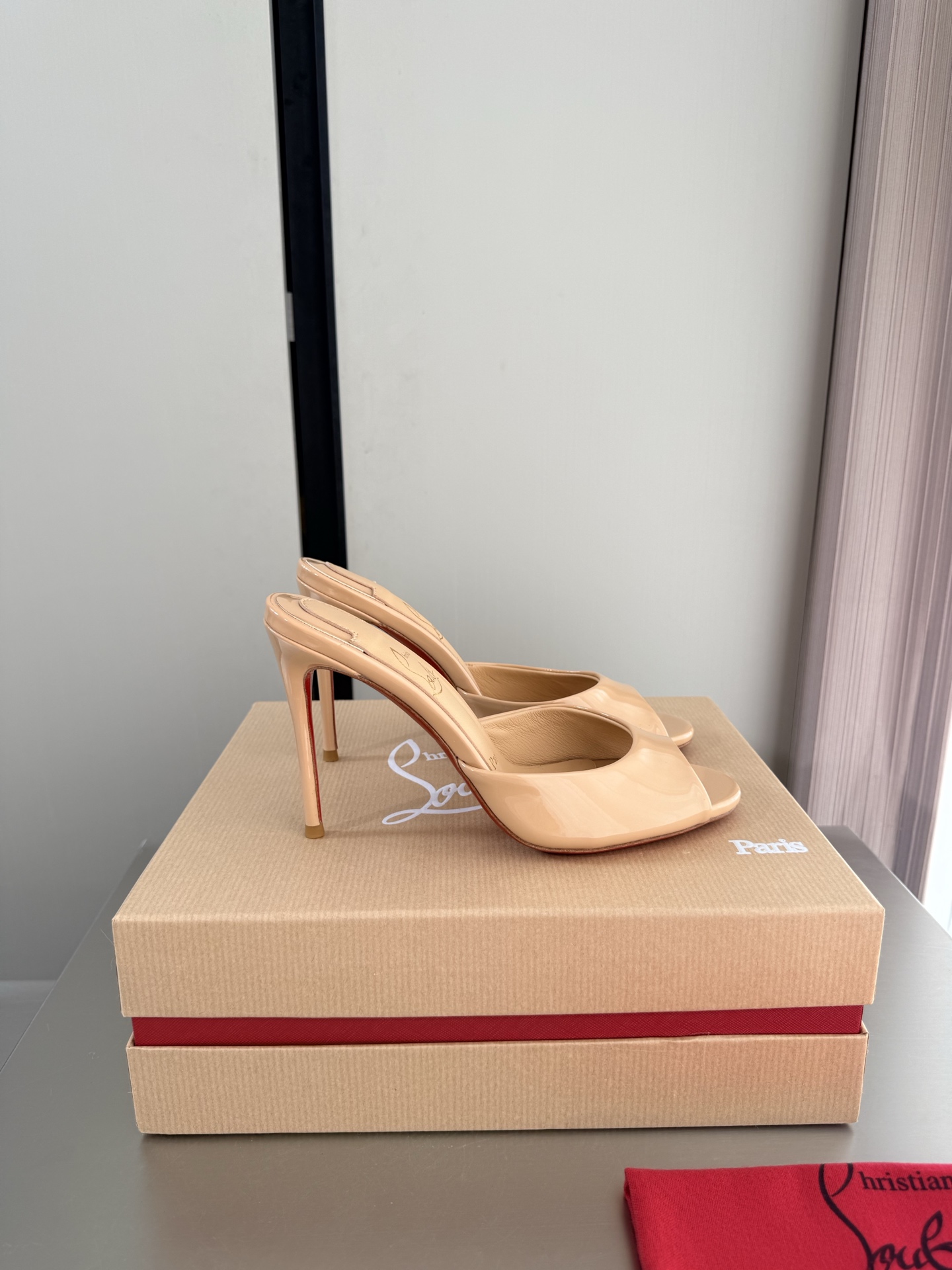 Christian Louboutin shiny leather Mule