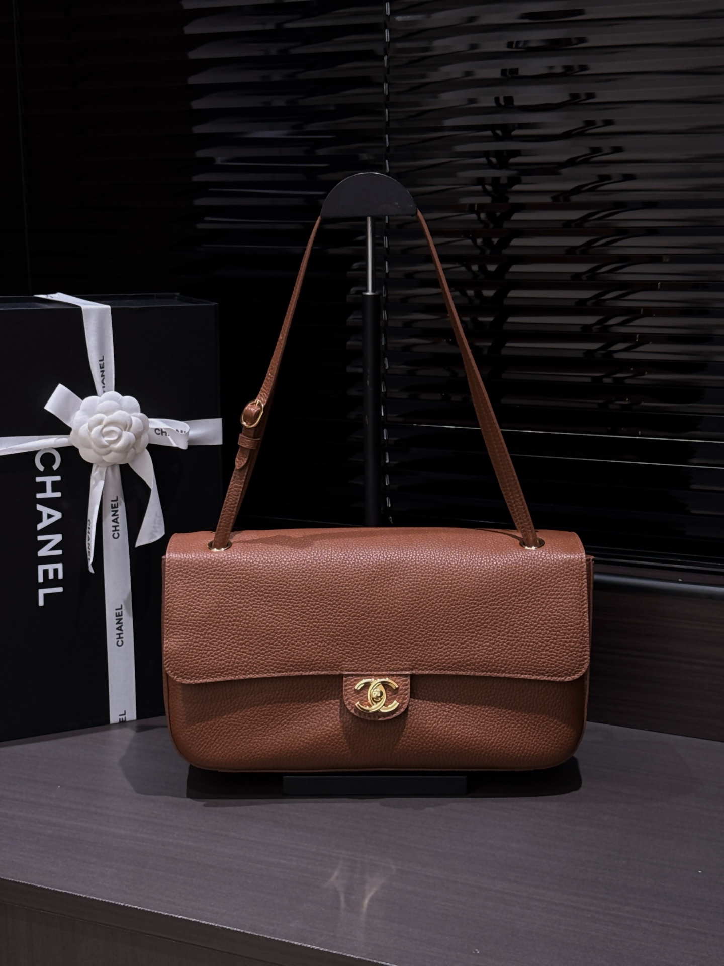 CHANEL Spring Summer 2026 Maxi Flap bag 32cm in Camel AS6231