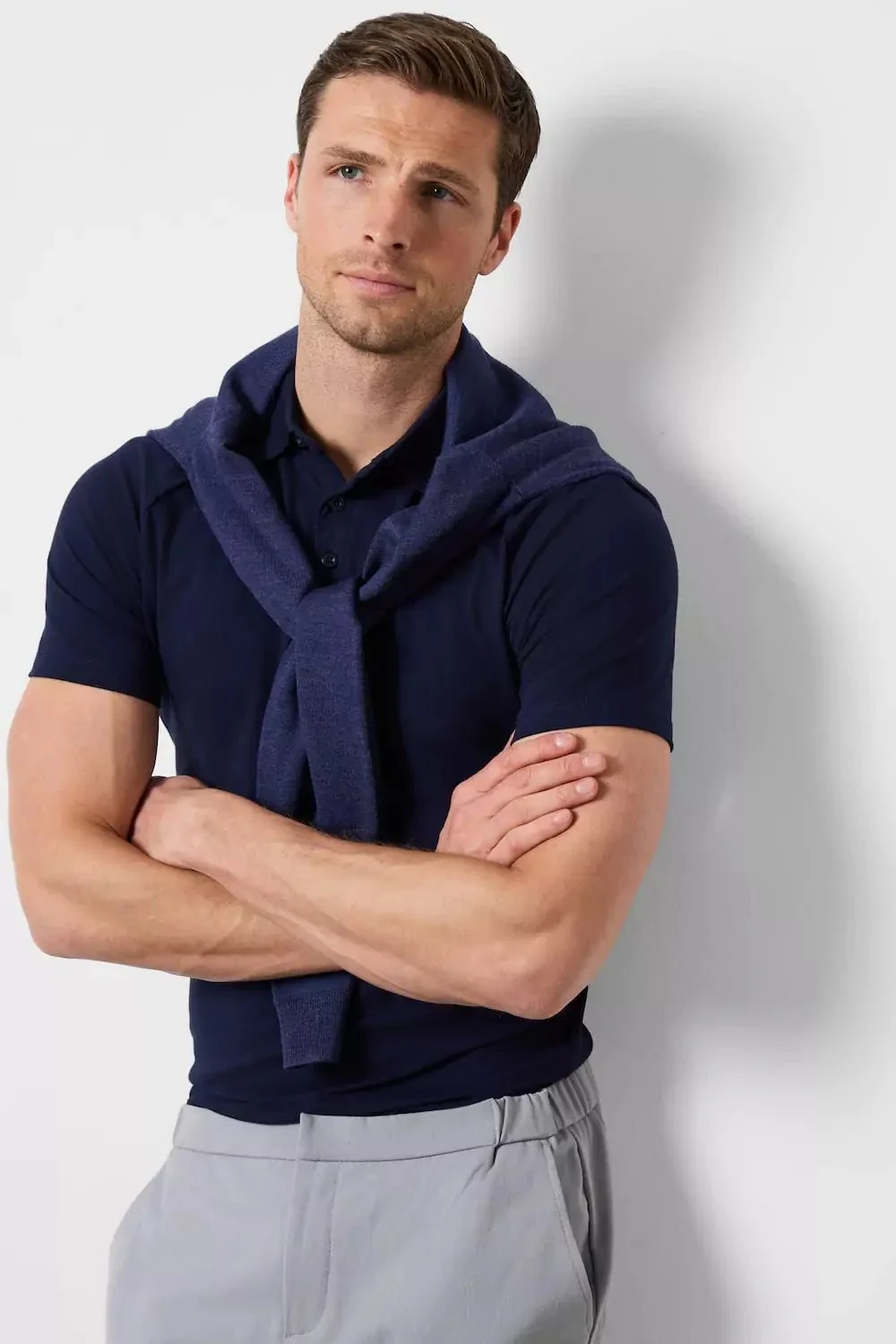 Athletic Fit Polo Shirt in Navy