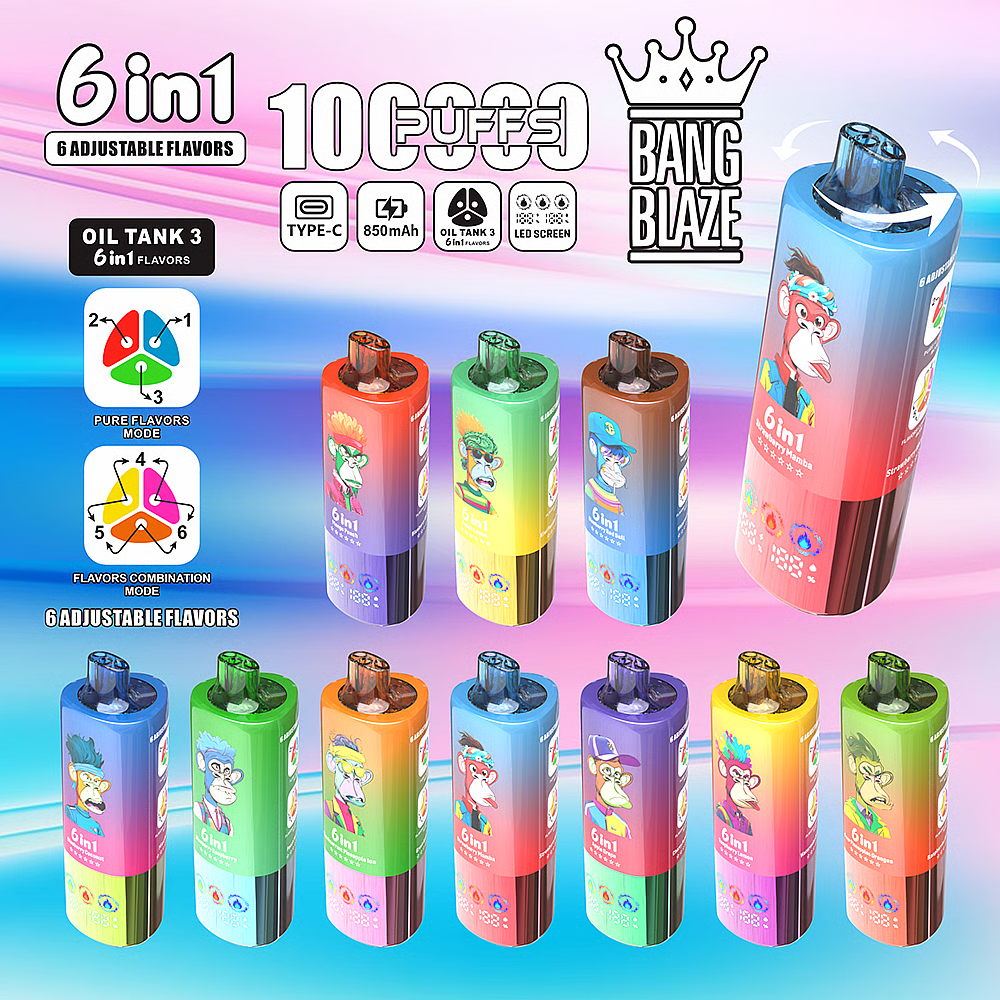 Bang Blaze 100K Disposable Vape 6 in 1 Flavors (5%, 100000 Puffs)