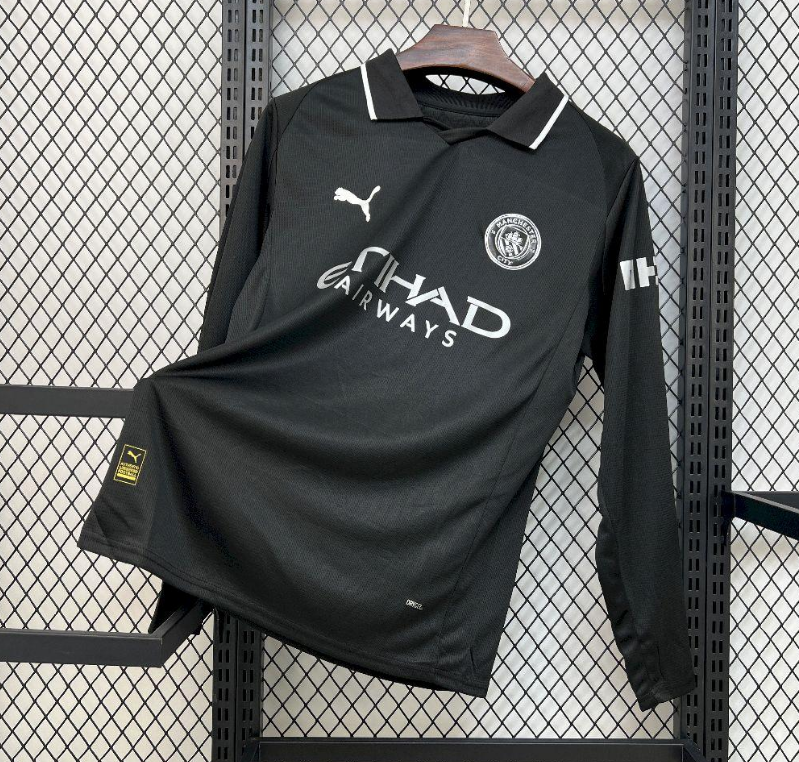 2025/26 Mens Manchester City Away Long Sleeve Jersey S-2XL