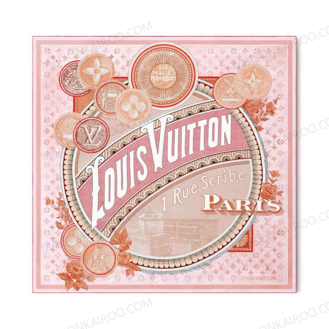 Louis Vuitton LV Vintage Coin Address 90 Square Scarf - KAIROO