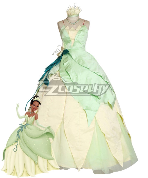 Princess and the Frog Princess Tiana Halloween Cosplay Costume
