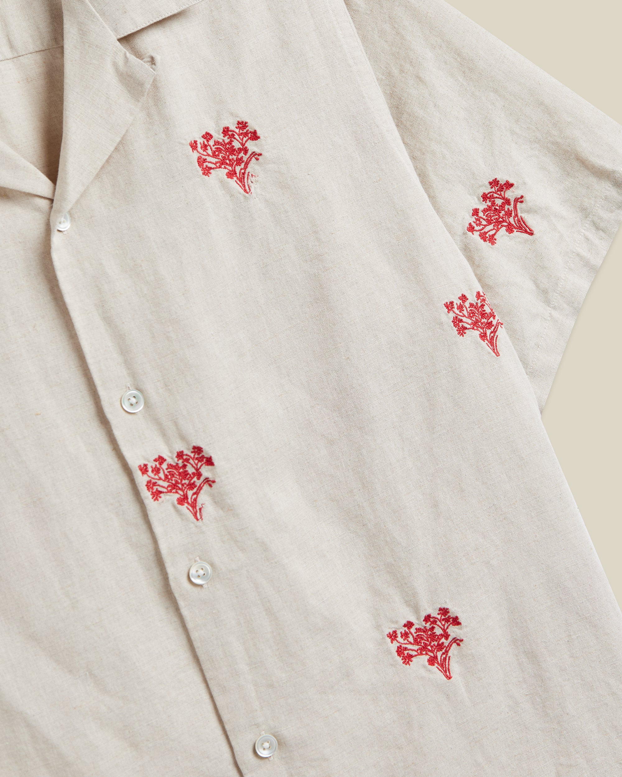 EMBROIDERY RED BOUQUET