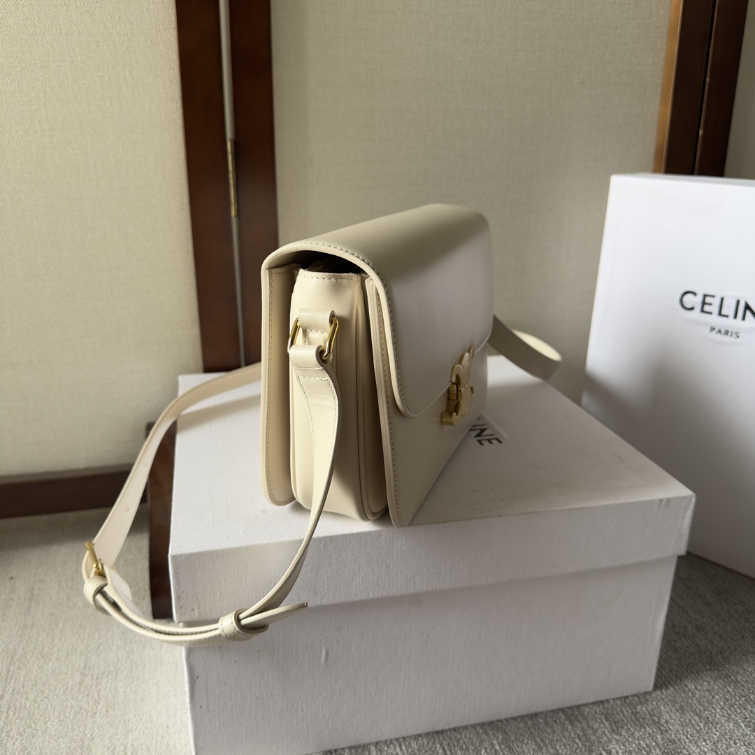 Celine Cream Classique Triomphe Bag