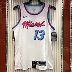 Miami Heat's white number 13, Bam Adebayo