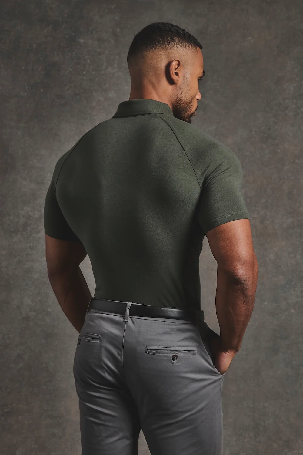 Athletic Fit Polo Shirt in Khaki