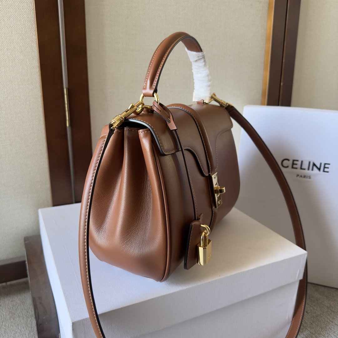 Celine 16 Small Bag  in Brown Calfskin