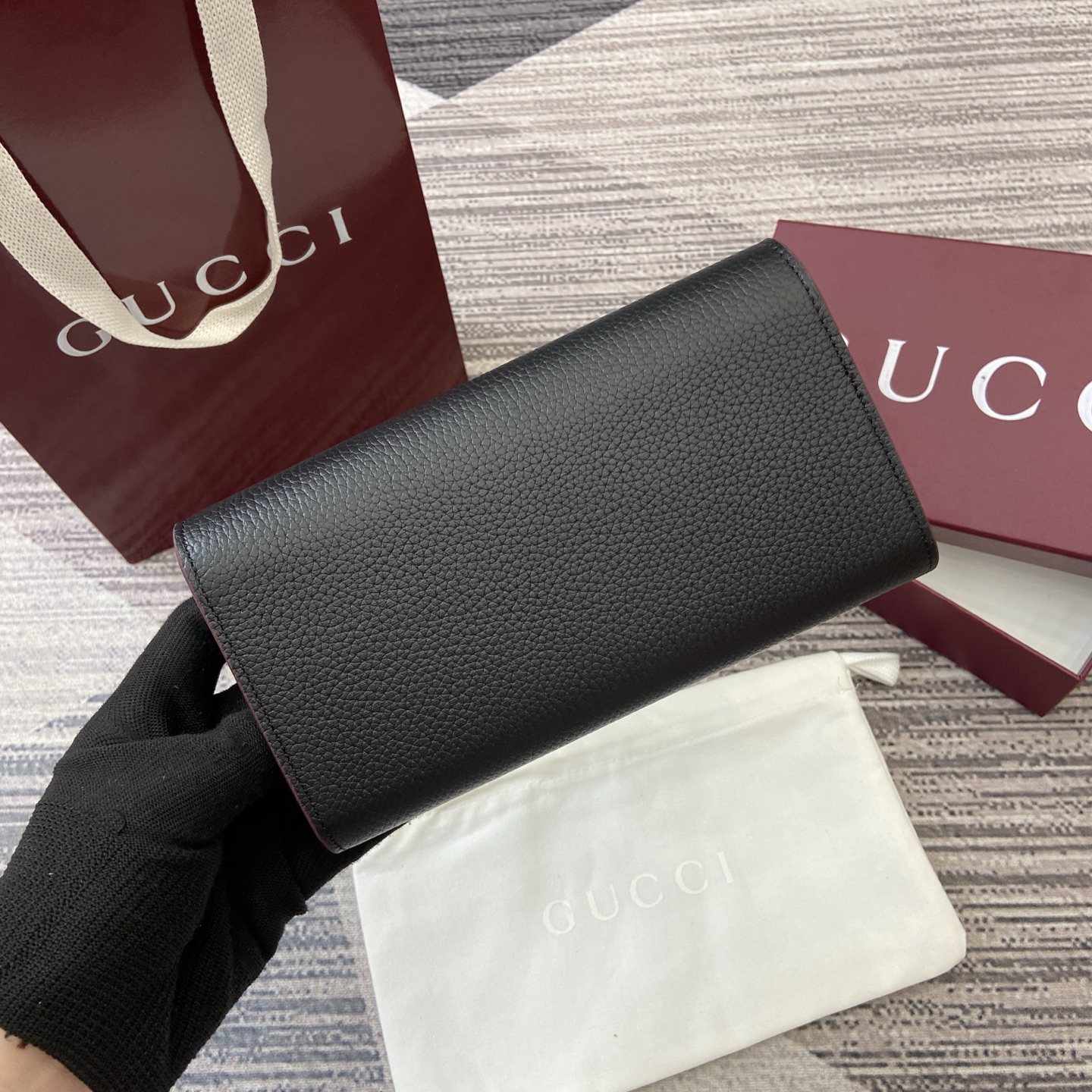 Gucci Bi-colour GG Marmont continental wallet 456116