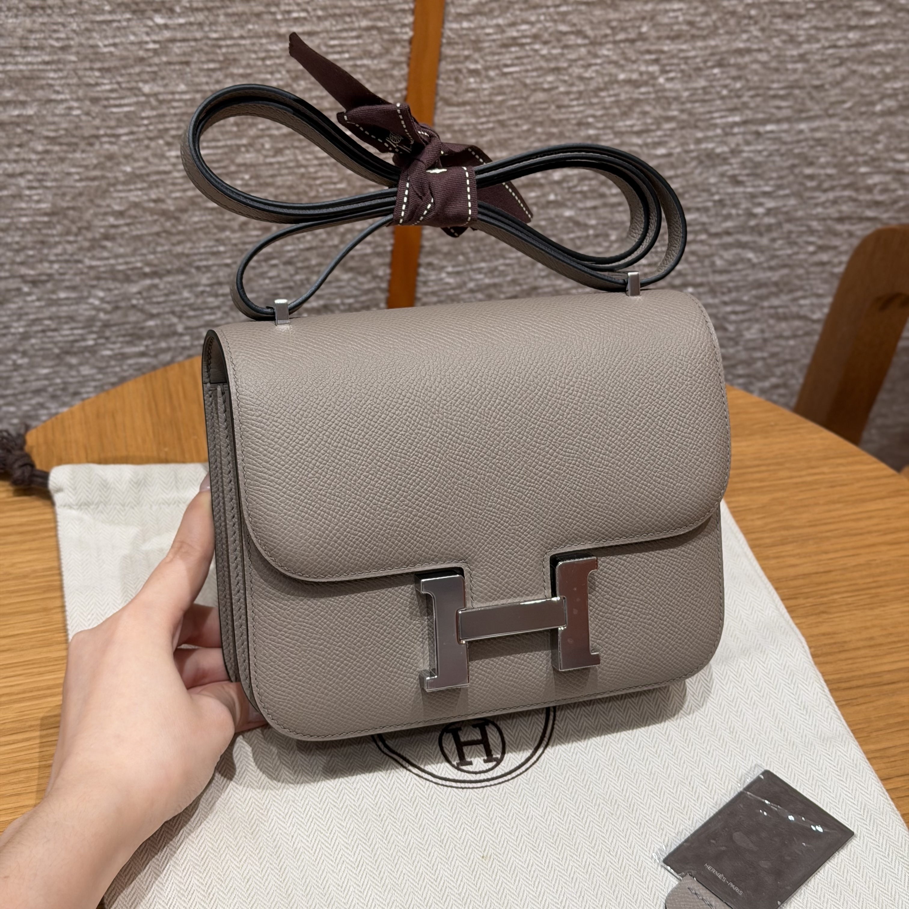 Hermes Girs Asphalte Epsom Constance 18