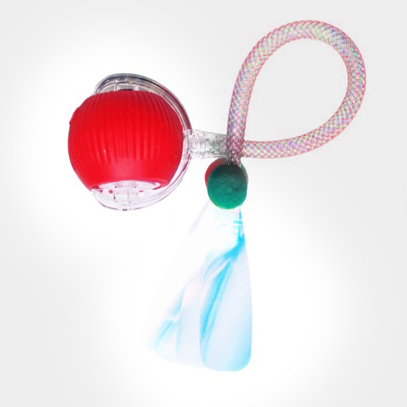 Interactive Cat Toys Ball With Tail Automatic Moving Cat Toys Ball Rechargeable Dog Ball